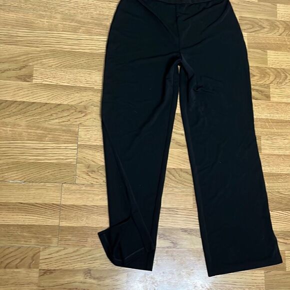 Black Label by Chico's Stretchable Wide Leg Pants Women's Legging Size Medium - Picture 6 of 10